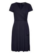 Surplice Jersey Dress Navy Lauren Ralph Lauren