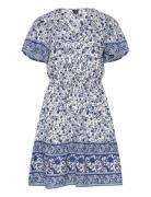 Vmmilan Ss Short Dress Wvn Ga Blue Vero Moda