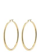 Priya Recycled Large Hoop Earrings Gold Pilgrim