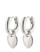 Sophia Recycled Heart Hoops Silver Pilgrim