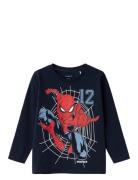 Nmmjaris Spiderman Ls Top Mar Navy Name It