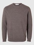 Slhberg Crew Neck B Brown Selected Homme