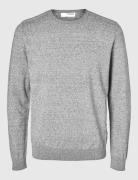 Slhberg Crew Neck B Grey Selected Homme