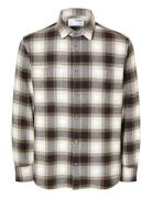 Slhregowen-Grindle Check Shirt Ls Brown Selected Homme