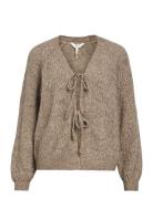 Objflora Re L/S Knit Cardigan Noos Brown Object