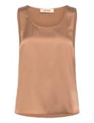 Mmastrid Silk Tank Top Brown MOS MOSH