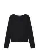 Nlfnove Ls Deep O-Neck Short Top Noos Black LMTD