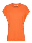 Mmchio Flounce Tee Orange MOS MOSH