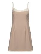 Two Color Mini Dress Beige REMAIN Birger Christensen