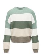 Kogsandy L/S Stripe Pullover Knt Noos Green Kids Only