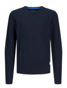 Jjpannel Knit Crew Neck Aw24 Navy Jack & J S