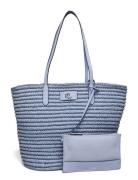 Wvn Straw/Nturl Sm-Brie 31-Tte-Lrg Blue Lauren Ralph Lauren