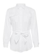 Tissue Linen-Top White Lauren Ralph Lauren