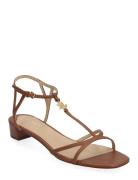 Fallon Nappa Leather Sandal Brown Lauren Ralph Lauren