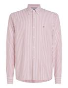 Heritage Oxford Stripe Rf Shirt Red Tommy Hilfiger