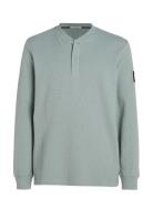 Badge Waffle Ls Henley Grey Calvin Klein Jeans