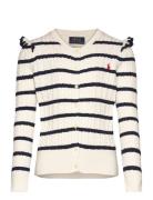 Striped Mini-Cable Cotton Cardigan Patterned Ralph Lauren Kids