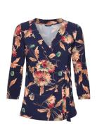 Floral Stretch Jersey Top Navy Lauren Ralph Lauren