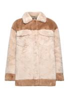 Yvonne Faux Fur Jacket Beige Lexington Clothing