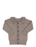 Merino Pattern Cardigan W. Collar Beige Copenhagen Colors