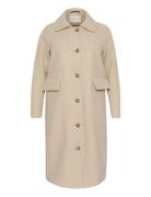 Kcannelene Coat Beige Kaffe Curve