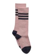 Merle Glitter Knee Socks Pink Mp Denmark