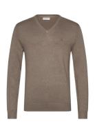 Eco Vero V-Neck Jumper Brown Lindbergh