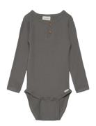 Body Ls Rib Grey Minymo