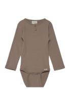 Body Ls Rib Brown Minymo