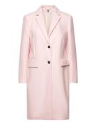 Classic Light Wool Blend Coat Pink Tommy Hilfiger