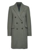 Wool Double-Breasted Coat Khaki Mango