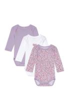 Nbfbody 3P Ls Lilac Petit Flower Noos Purple Name It