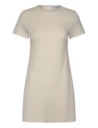 Short Tweed Dress Cream Mango