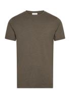 Basic Tee S/S In Melange Khaki Lindbergh