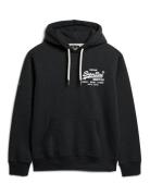 Classic Vl Graphic Hoodie Black Superdry