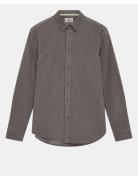 Akleif Solid Cord Shirt Grey Anerkjendt