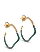 Sway Hoops Gold Enamel Copenhagen