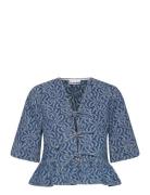 Jacquard Denim Blue Ganni