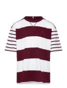 Stripe Mix Tee Ss Patterned Tommy Hilfiger