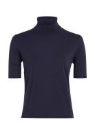 Comfort Knit Mock-Neck Sweater Navy Calvin Klein