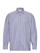 Striped Cotton Poplin Shirt Blue Filippa K