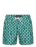 Banks Island Geo Swim Trunks Green J. Lindeberg