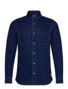 Regular Fit Premium Indigo Twill Washed Shirt Navy Scotch & Soda