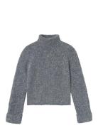 Nlfnulo Ls Short Turtleneck Knit Grey LMTD