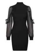 Krista Organza Puff Slv Dress Black French Connection