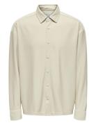 Onskari Plizze Ls Rlx Overshirt Cream ONLY & SONS