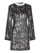 Sandra Sequin Dress Silver MAUD