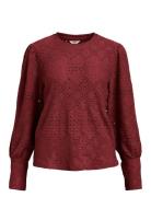 Objfeodora L/S Top Noos Burgundy Object