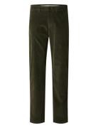 Slh196-Straight Miles Cord Pants W Noos Green Selected Homme