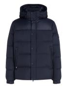 Mix Down Hooded Puffer Jacket Navy Tommy Hilfiger